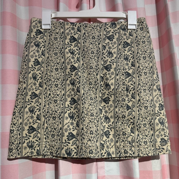 Free People Modern Femme Printed Denim Skirt - Picture 1 of 6